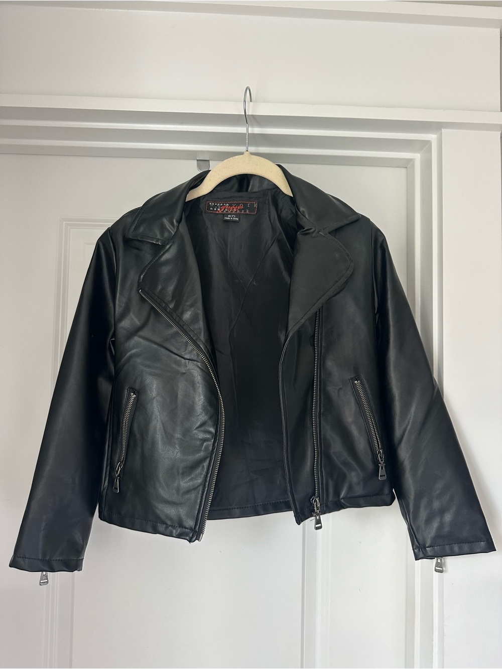 Girls Black Leather Jacket